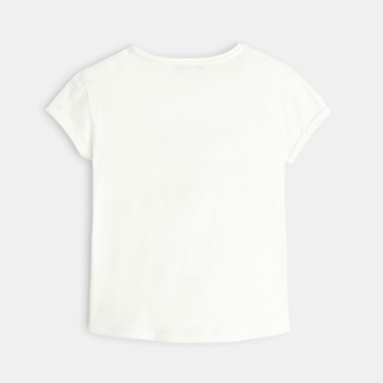 Avis T-shirt manches courtes à message FEEL GOOD CLUB blanc fille OKAIDI 3