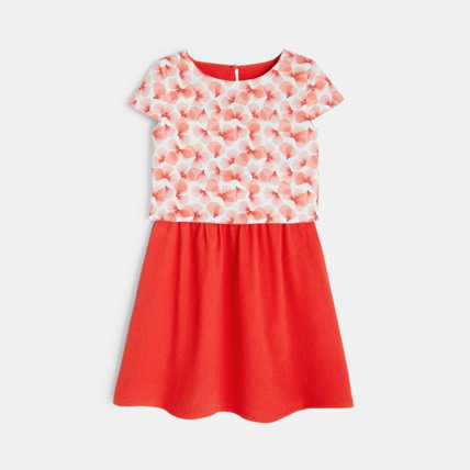 Avis Robe crêpée + Top réversible rouge fille OKAIDI 6