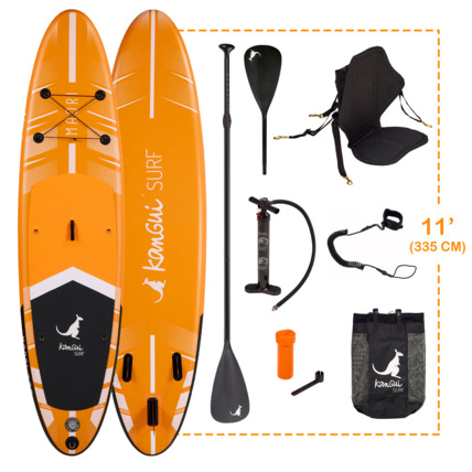 Avis Stand up paddle gonflable SUP avec siège kayak Kangui 3
