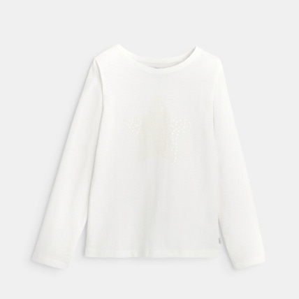 Avis T-shirt à motif irisé Etoile blanc fille OKAIDI 1