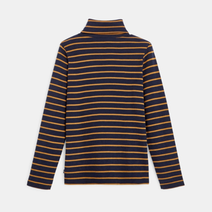 Avis T-shirt col roulé rayé beige garçon OKAIDI 3