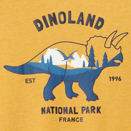 Avis T-shirt manches longues motif dinosaure jaune garçon OKAIDI 2