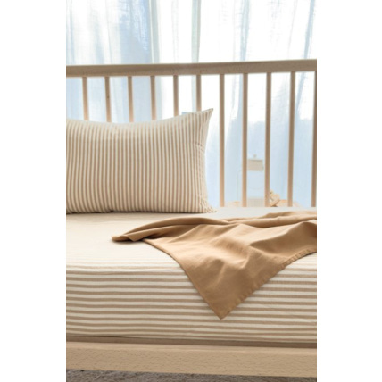 Avis Taie d'oreiller Percale de Coton Bio rayé KADOLIS 1