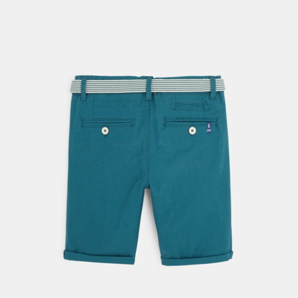 Avis Bermuda slim en toile piquée bleu garçon OKAIDI 3