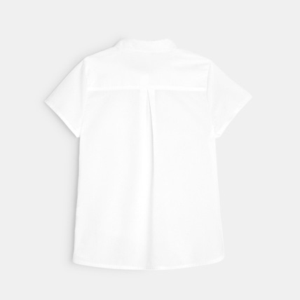 Avis Chemise unie manches courtes blanche fille OKAIDI 3