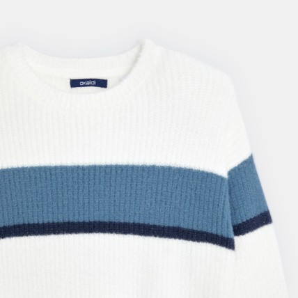 Avis Pull rayé col rond bleu fille OKAIDI 3