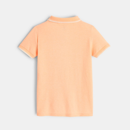 Avis Polo maille piquée manches courtes orange garçon OKAIDI 3