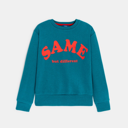Avis Sweat-shirt à message bleu garçon OKAIDI 1