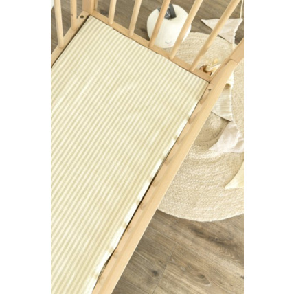 Avis Drap housse berceau Percale de Coton Bio rayé KADOLIS 4