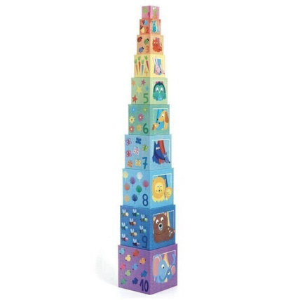 Avis Cubes à empiler arc en ciel DJECO 1