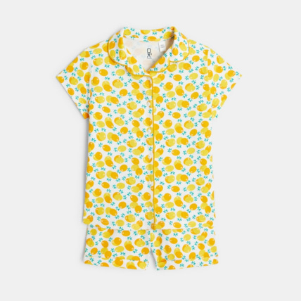 Avis Pyja-short imprimé jaune fille OKAIDI 1
