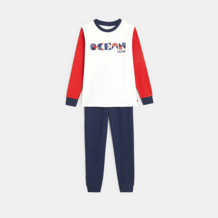 Avis Pyjama 2 pièces en jersey "Ocean Freedom" rouge garçon OKAIDI 1