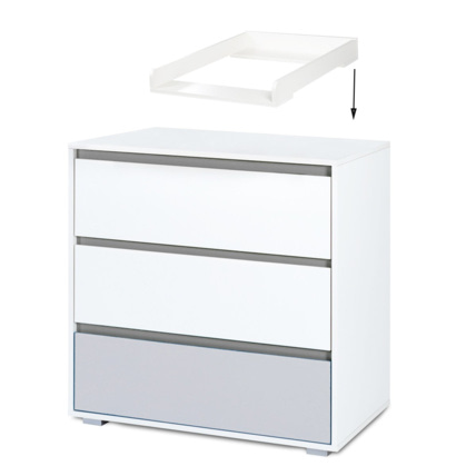 Avis Commode bébé avec plan à langer amovible et 3 tiroirs DALIA Mon Mobilier Design 3