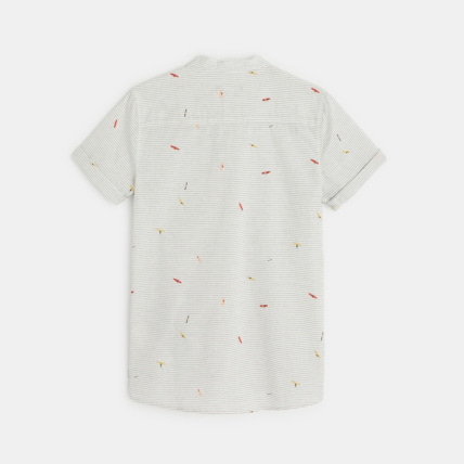 Avis Chemise rayée imprimée manches courtes bleue garçon OKAIDI 3