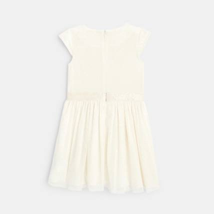 Avis Robe en velours maille pailletée blanche fille OKAIDI 3