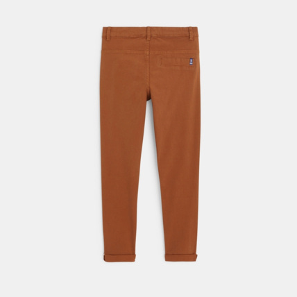 Avis Pantalon chino en twill de coton uni marron garçon OKAIDI 4