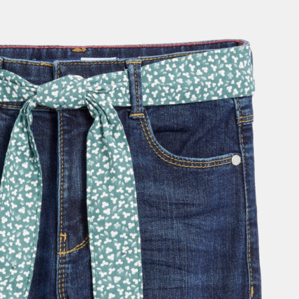Avis Jean skinny ceinturé bleu fille OKAIDI 3