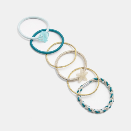 Avis Elastiques fantaisie (lot de 6) turquoise fille OKAIDI 1