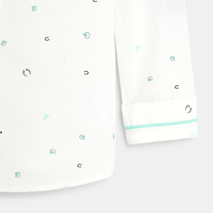 Avis Chemise imprimée à col côtelé blanche garçon OKAIDI 4