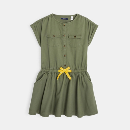 Avis Robe boutonnée en twill verte fille OKAIDI 2