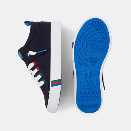 Avis Baskets mid en toile bleues garçon OKAIDI 3