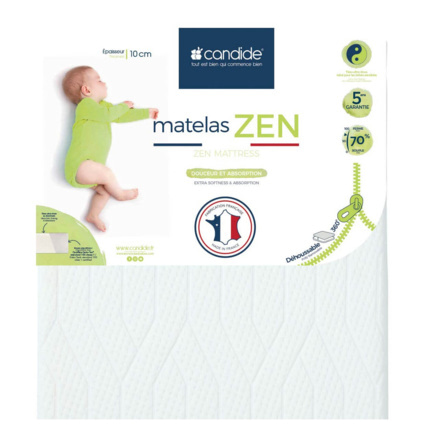 Avis Matelas bébé  Zen déhoussable 360° - 70x140cm CANDIDE 1