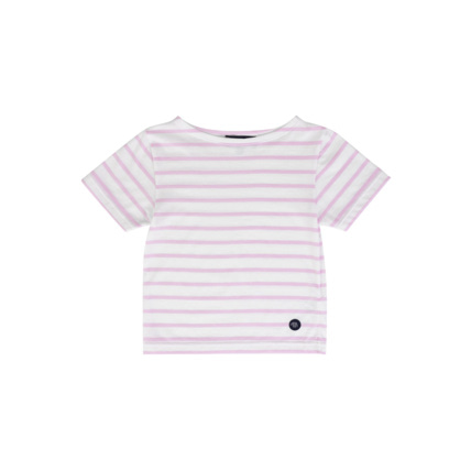 Avis Marinière "Hoëdic" KIDS - coton léger - Milk/Mauve Rose ARMOR-LUX 1