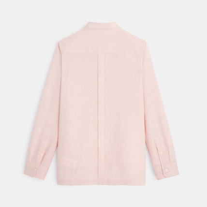 Avis Chemise en coton lin à col droit rose garçon OKAIDI 2