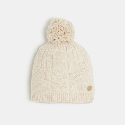 Avis Bonnet à pompon doublé fausse fourrure beige fille OKAIDI 1
