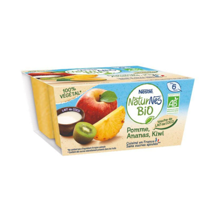 Avis Naturnes BIO VEGETAL Pomme, Ananas, Kiwi, touche de lait de coco  NESTLÉ 1