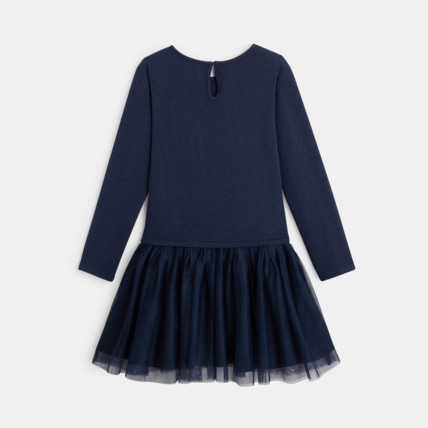 Avis Robe bimatière irisée de fête bleue fille OKAIDI 4