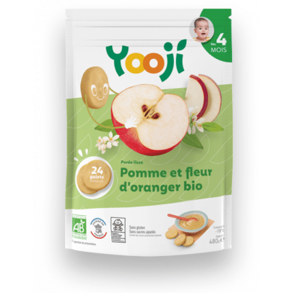 Avis Purée lisse de pomme et fleur d'oranger Bio Yooji 1