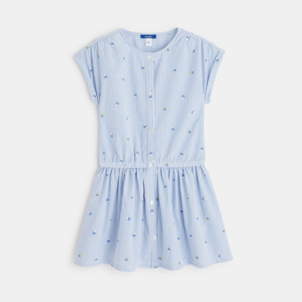Avis Robe d'été rayée bleue fille OKAIDI 1