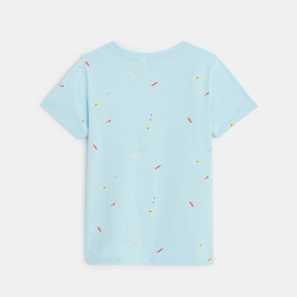 Avis T-shirt manches courtes à petits motifs bleu garçon OKAIDI 4