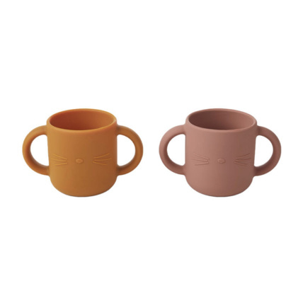 Avis Lot de 2 gobelets en silicone Gene - Cat dark rose LIEWOOD 1