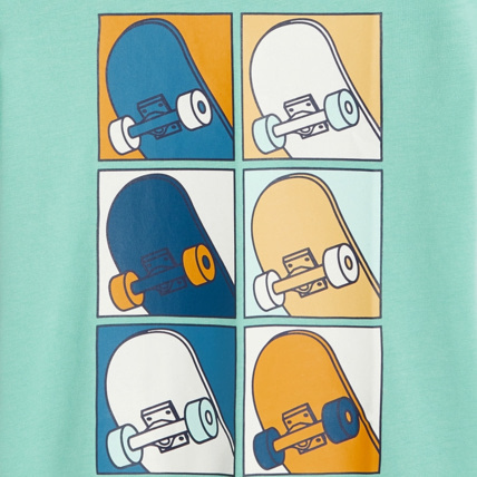Avis T-shirt motif skate vert garçon OKAIDI 2