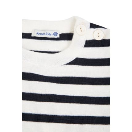 Avis Pull marin "Briac" Kids - laine Mérinos - Nature/Navire ARMOR-LUX 2