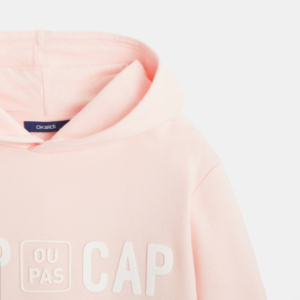 Avis Sweat à capuche Cap ou pas cap rose fille OKAIDI 3