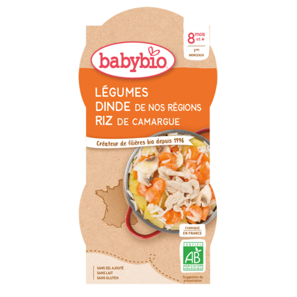 Avis Légumes Dinde de France & Riz de Camargue Babybio 1
