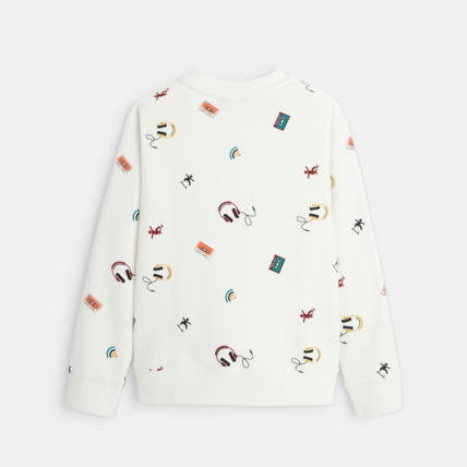 Avis Sweat-shit à motif musique blanc garçon OKAIDI 4