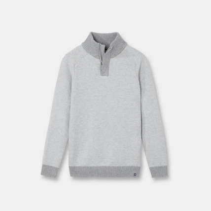 Avis Pull à col zippé blanc garçon OKAIDI 1
