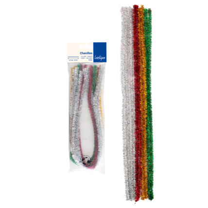 Avis Chenilles Métallisées -  diam 9 mm - 4 Coloris LOOLIPO 1