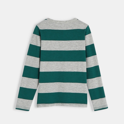 Avis T-shirt à rayures vert garçon OKAIDI 2
