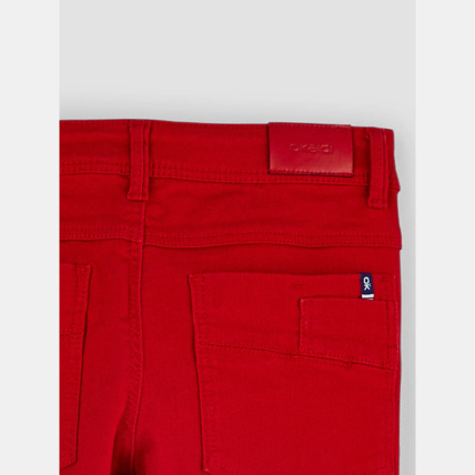 Avis Pantalon en toile résistante rouge garçon OKAIDI 5