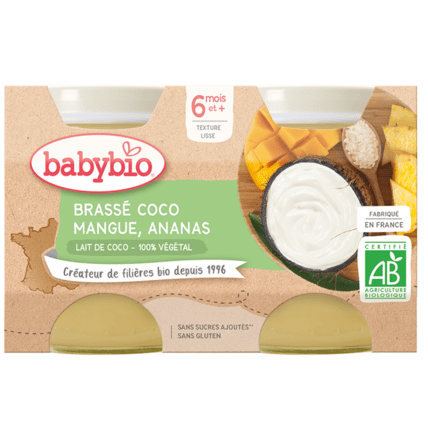 Avis Petits Pots Brassé Végétal Coco, Mangue et Ananas Bio Babybio 1