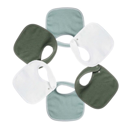 Avis 6 bavoirs naissance Nid d'abeille Trois Kilos Sept 1