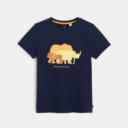 Avis T-shirt à motif animalier bleu garçon OKAIDI 2