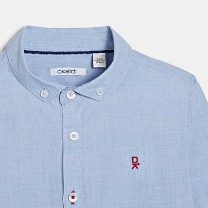 Avis Chemise Oxford bleue garçon OKAIDI 3