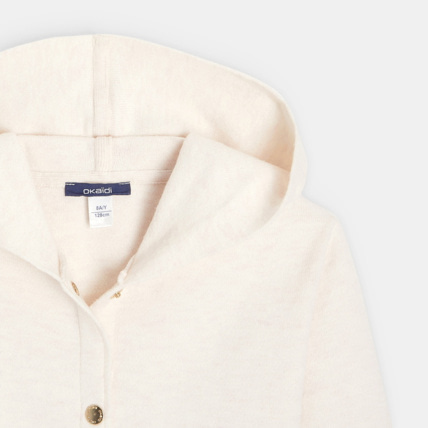 Avis Long gilet à capuche beige fille OKAIDI 2