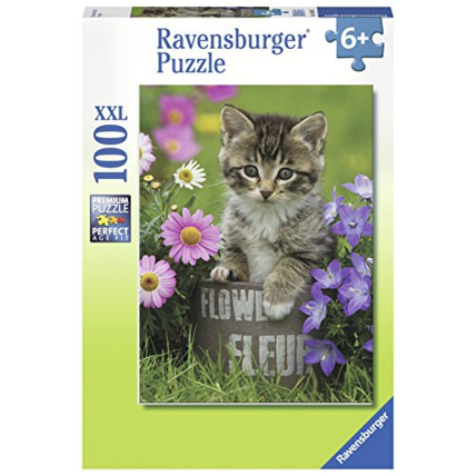 Avis Puzzle XXL - Chaton parmi les fleurs - 100 pièces RAVENSBURGER 1